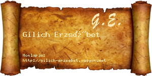 Gilich Erzsébet névjegykártya