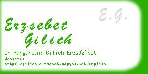 erzsebet gilich business card